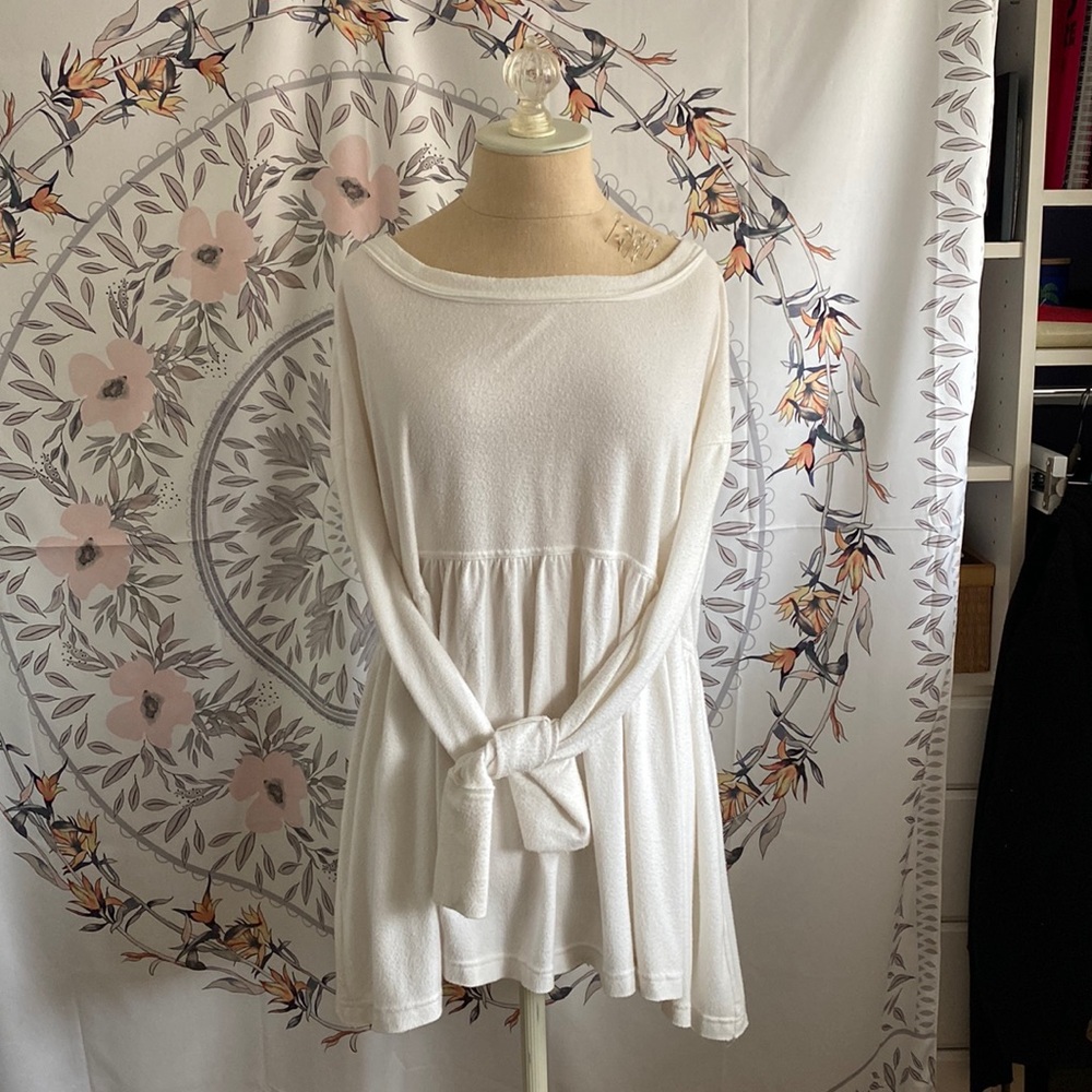 Free People Cream Colored Tunic top. Size M